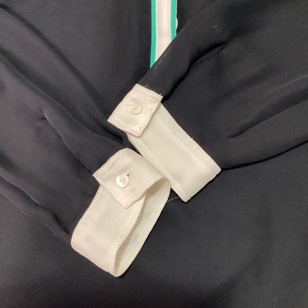 Worthington Shift Dress Womens Size 6 Black White Contrast Collar Preppy Mod - Picture 6 of 9